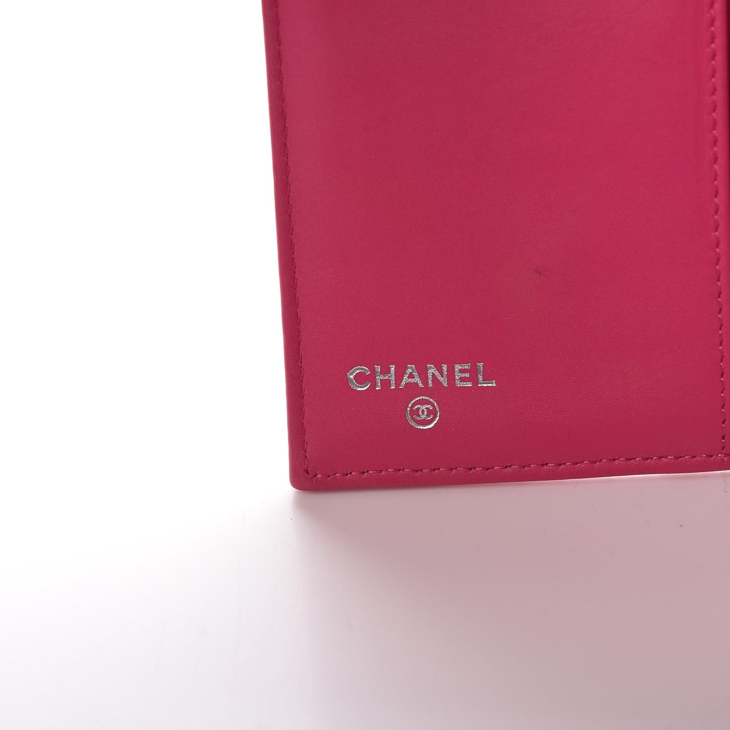 Iridescent Caviar Quilted Large Flap Wallet Pink