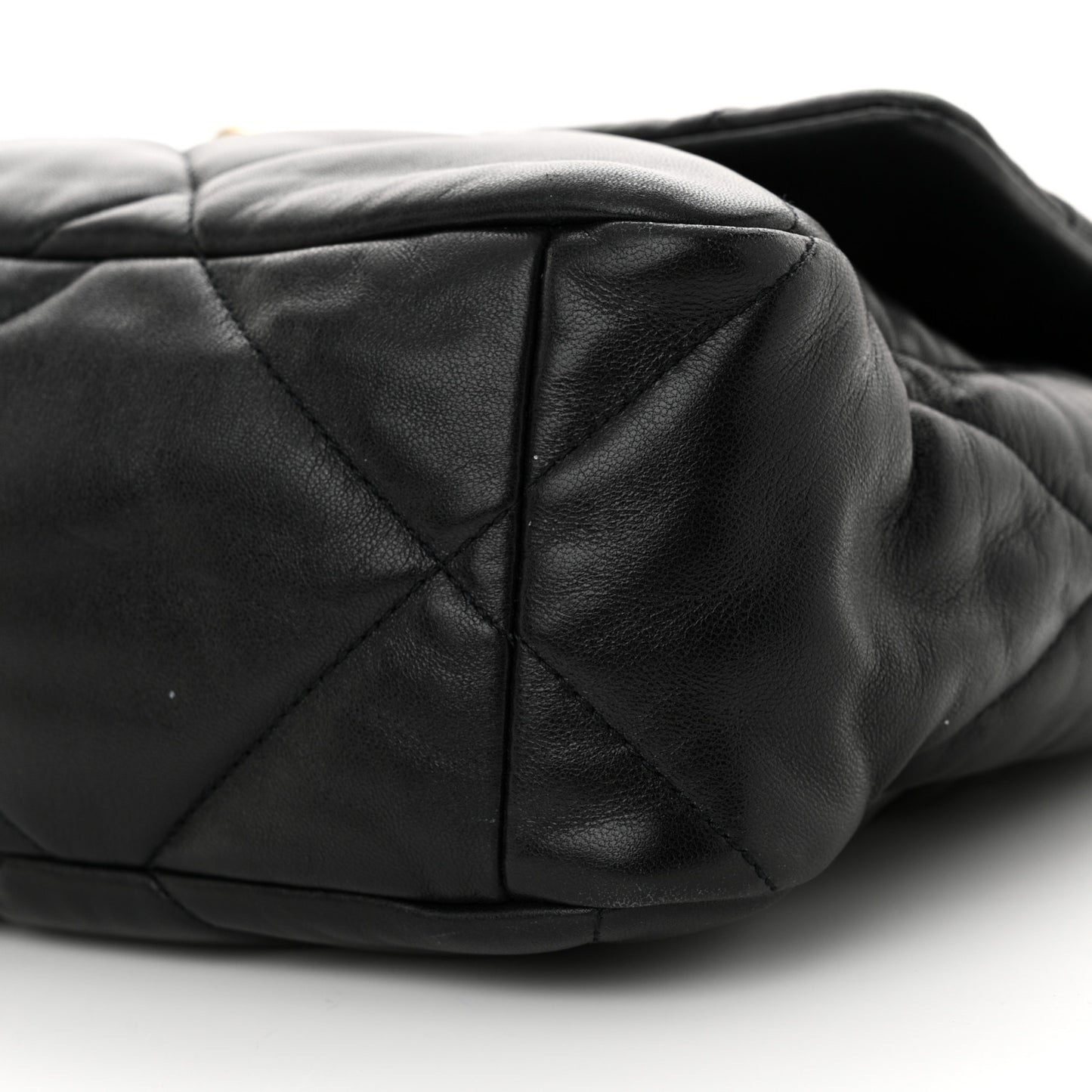 Lambskin Quilted Large Chanel 19 Flap Black