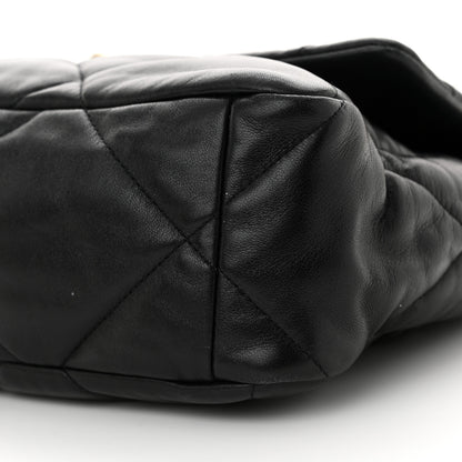 Chanel Lambskin Quilted Large Chanel 19 Flap Black 10 of 12