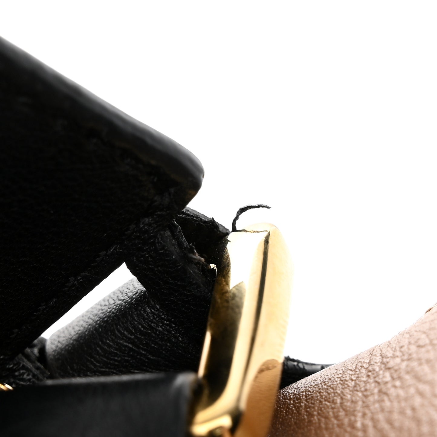 Calfskin Small Puzzle Bag Mink Coral Black