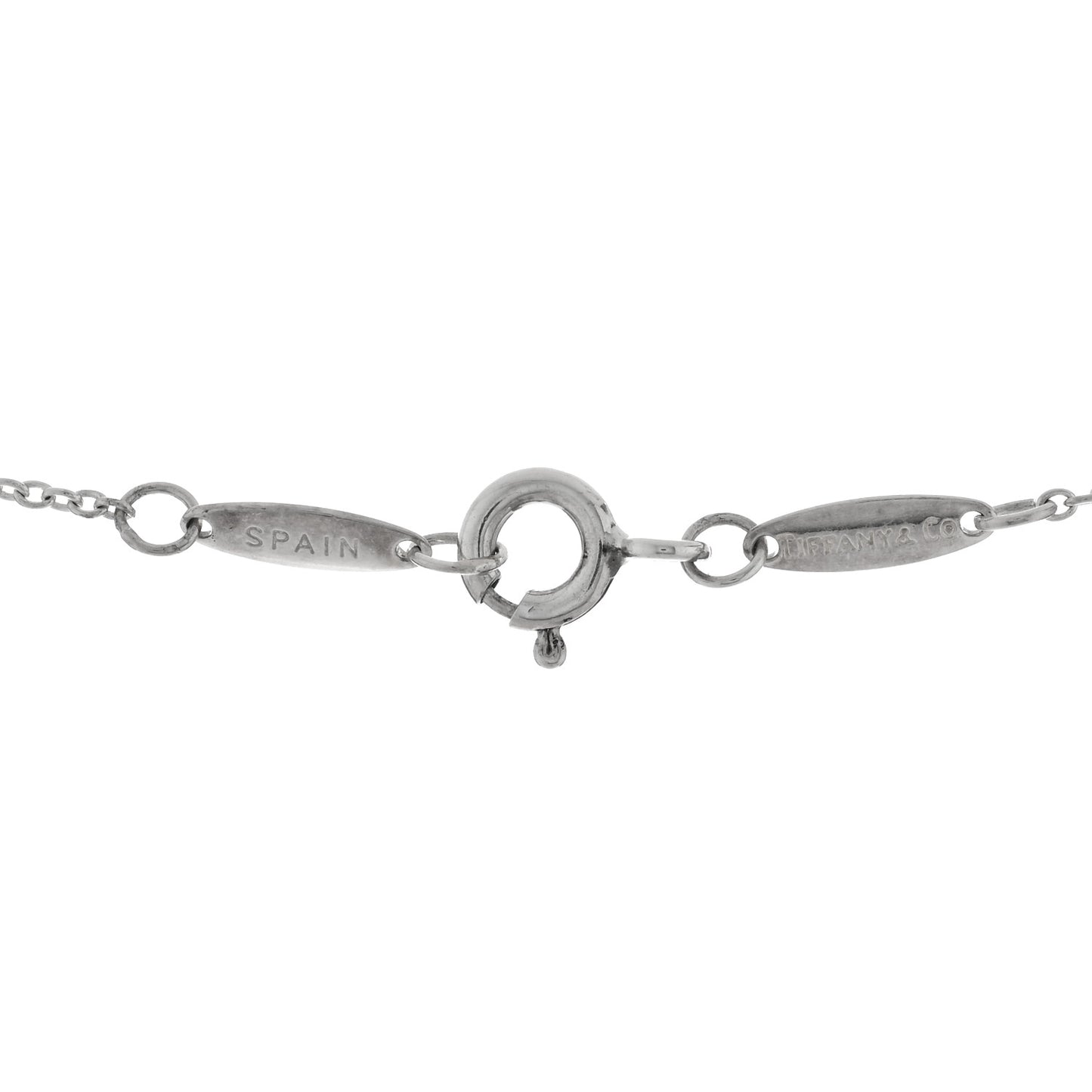 Sterling Silver 12mm Elsa Peretti Bean Pendant Necklace