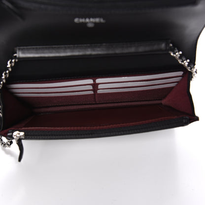Chanel Lambskin Quilted Wallet On Chain WOC Black 5 of 11