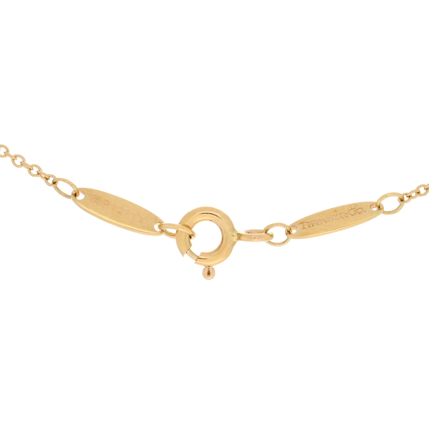 18K Yellow Gold Diamond .17ct Elsa Peretti Diamonds by the Yard Pendant Necklace