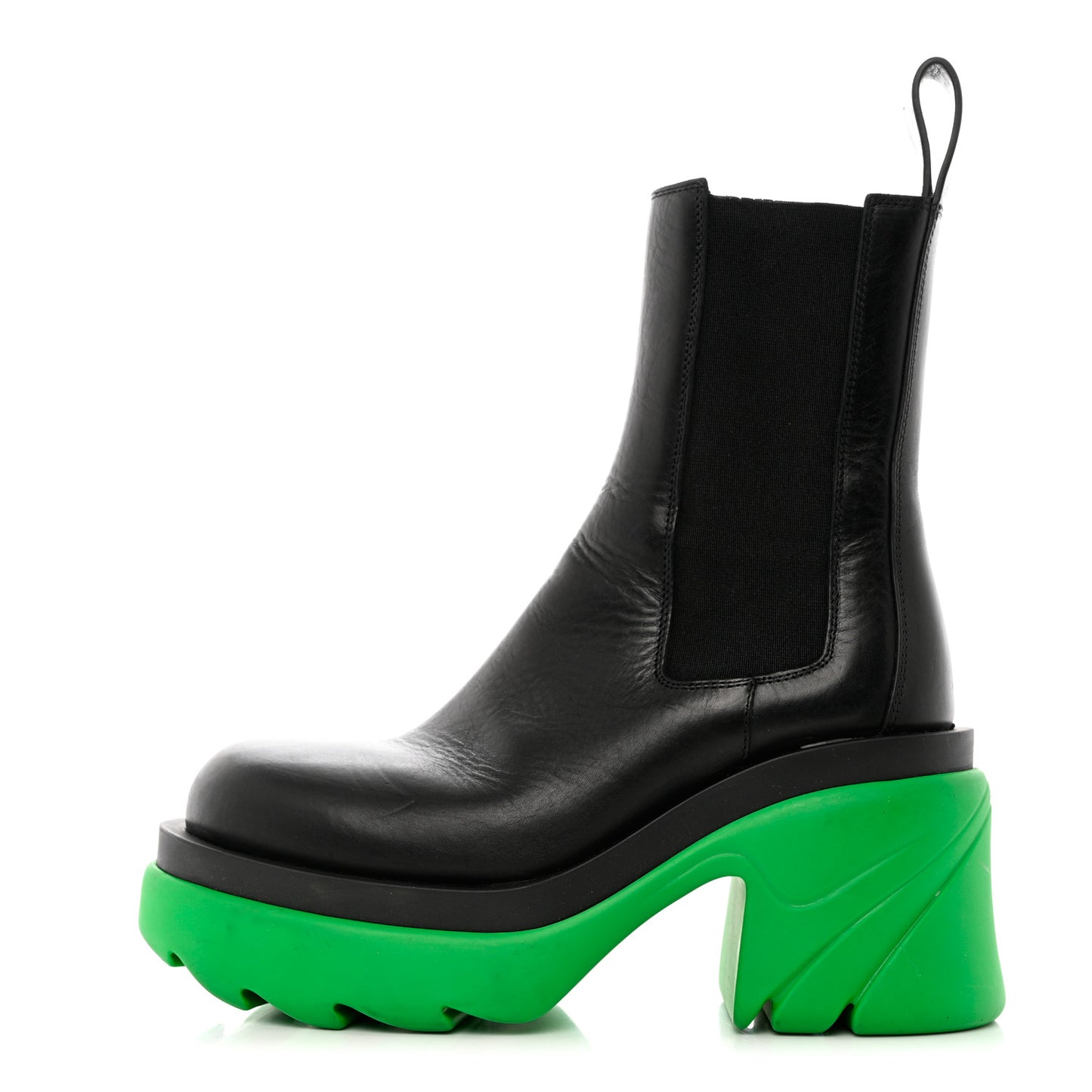 Calfskin The Flash Chelsea Boots 36.5 Black Grass