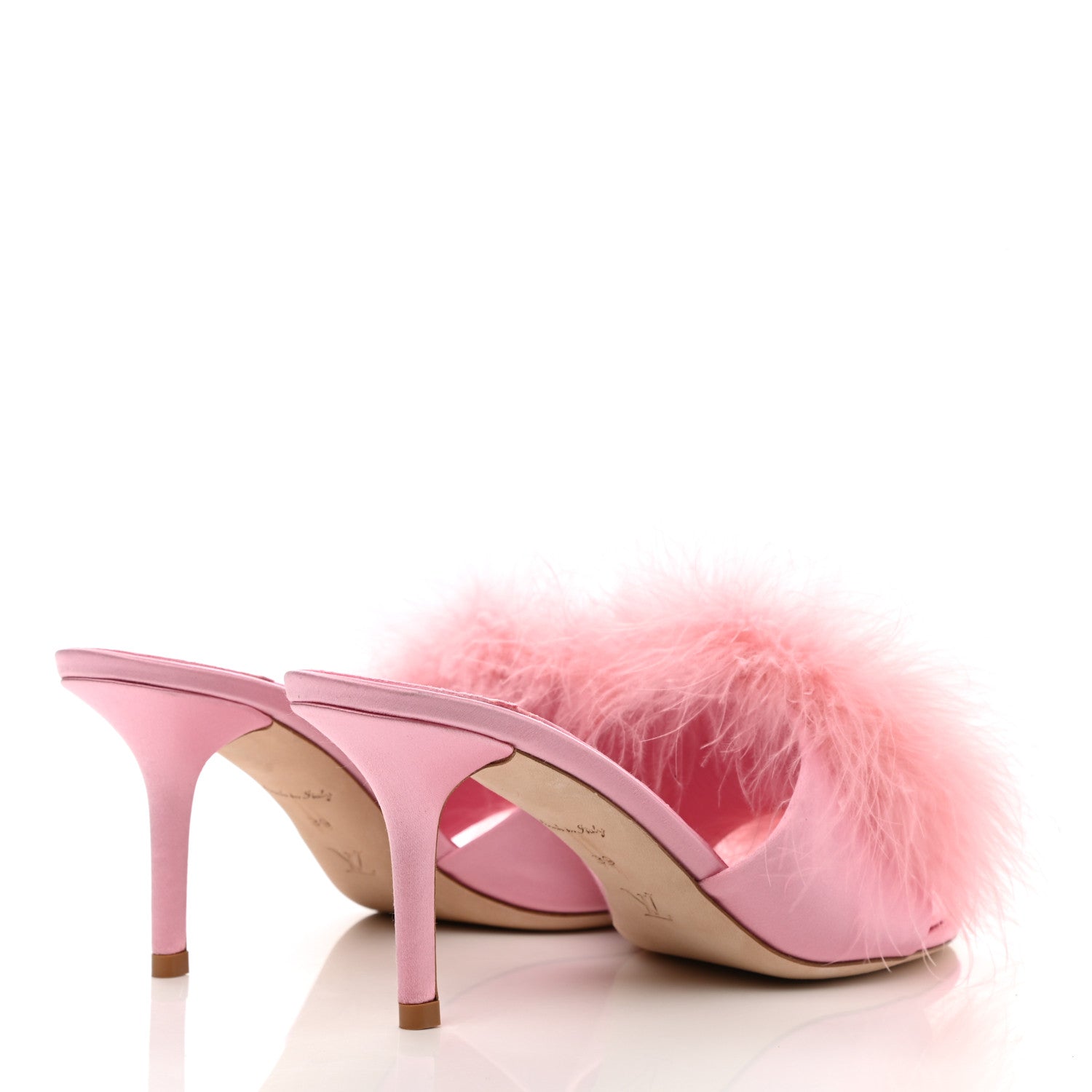 Louis Vuitton Fur Crystal LV Marilyn Mule 39 Rose 4 of 9