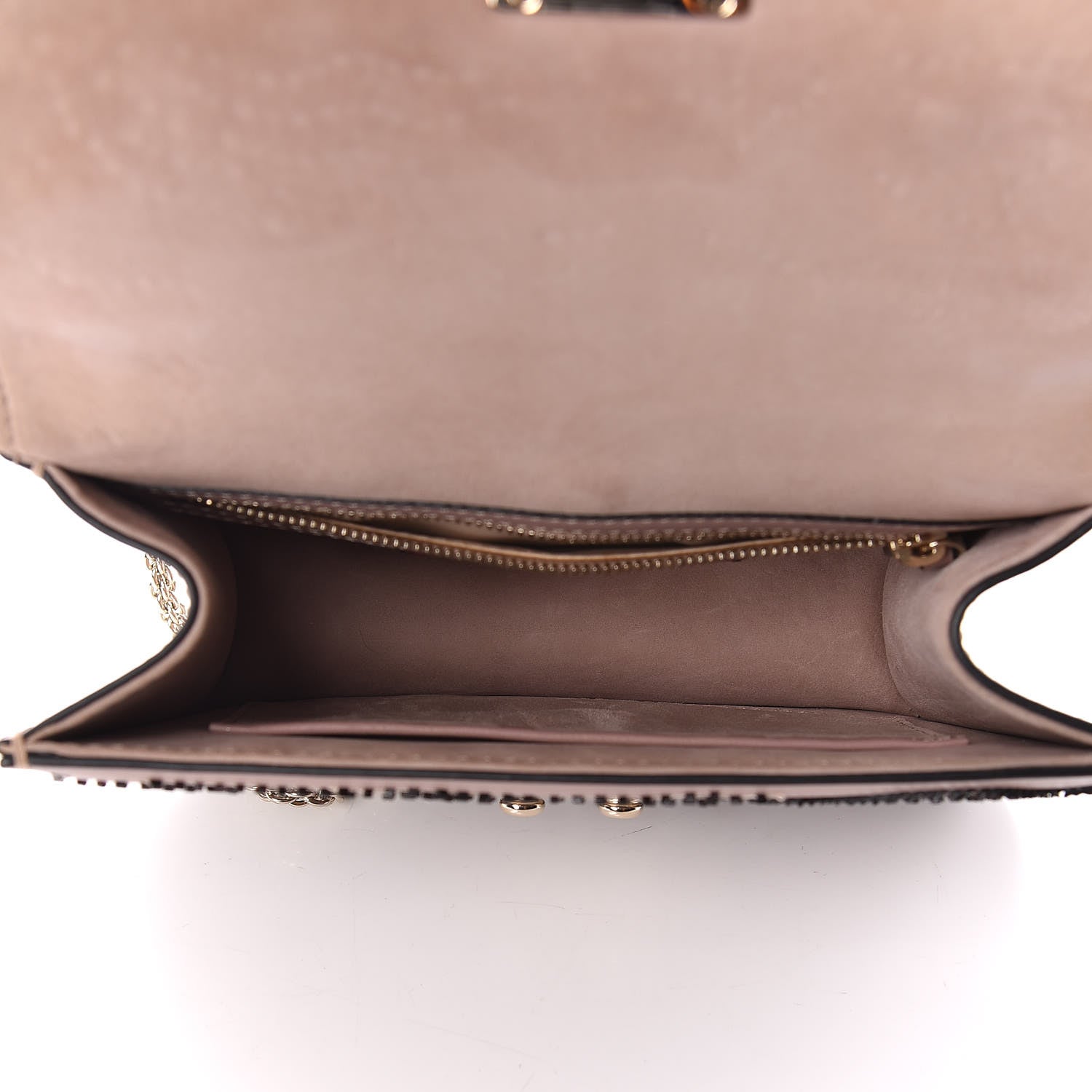 Valentino Garavani Vitello Sequin Embellished Small Glam Lock Rockstud Flap Poudre 7 of 11