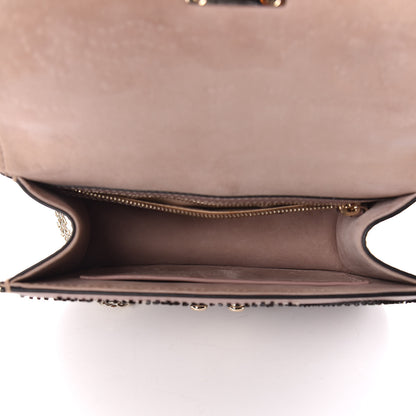 Valentino Garavani Vitello Sequin Embellished Small Glam Lock Rockstud Flap Poudre 7 of 11
