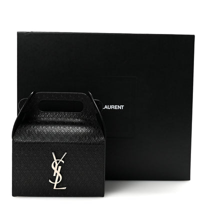Saint Laurent Calfskin Monogram Take Away Box Black 10 of 10