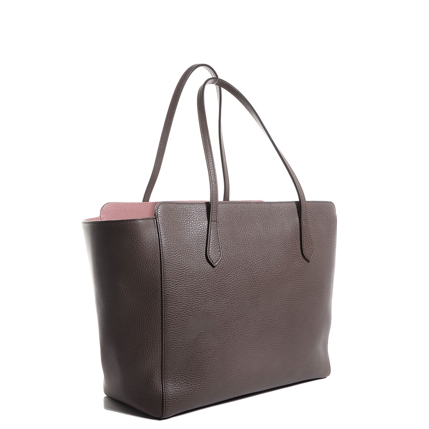 Dollar Calfskin Medium Swing Tote Grey Field Soft Pink