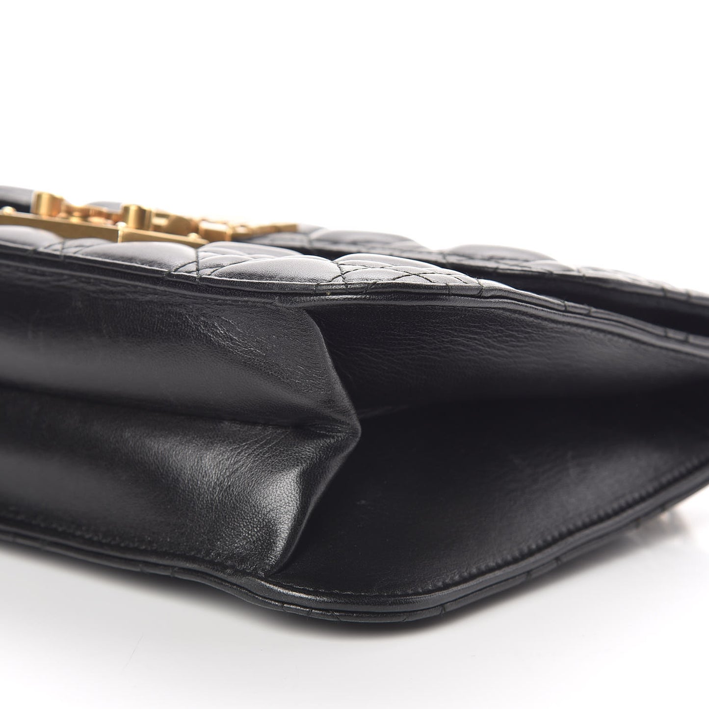 Lambskin Cannage Large Dioraddict Flap Bag Black