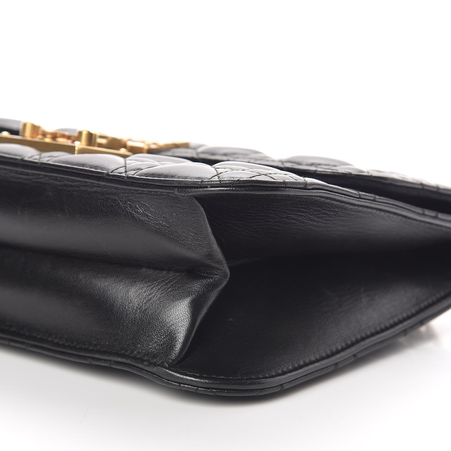 Christian Dior Lambskin Cannage Large Dioraddict Flap Bag Black 10 of 10