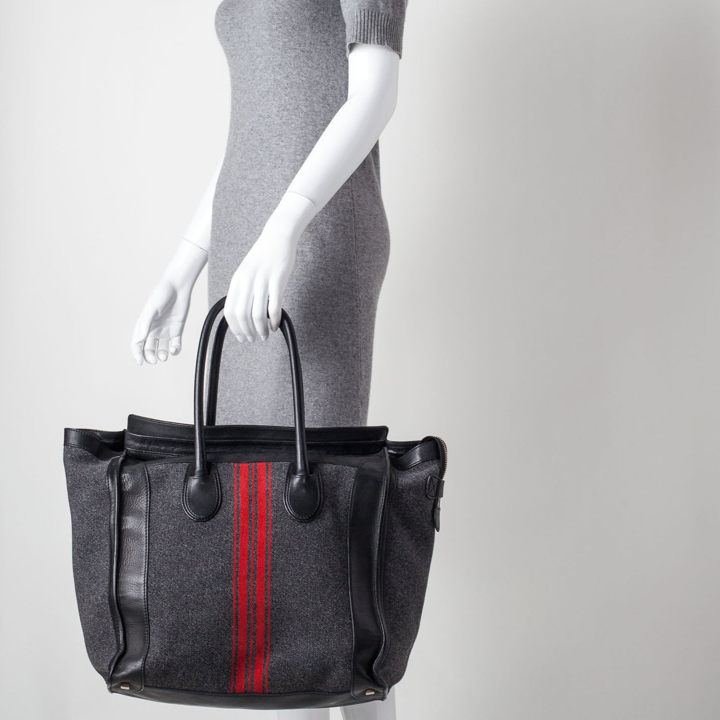 Wool Racer Stripe Medium Luggage
