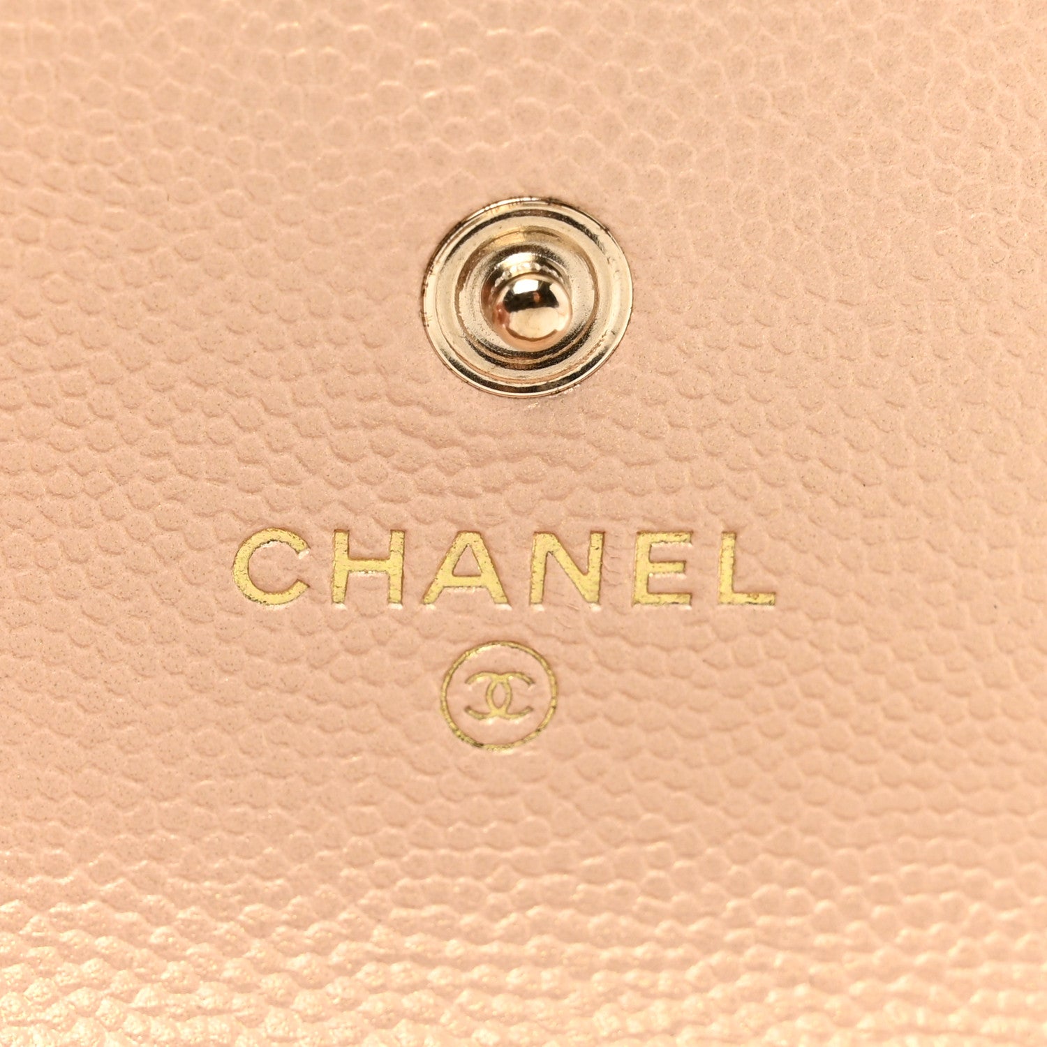 Chanel Iridescent Caviar Quilted Pearl Card Holder On Chain Beige 7 of 11