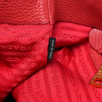 Prada Vitello Daino Tote Rosso 7 of 41
