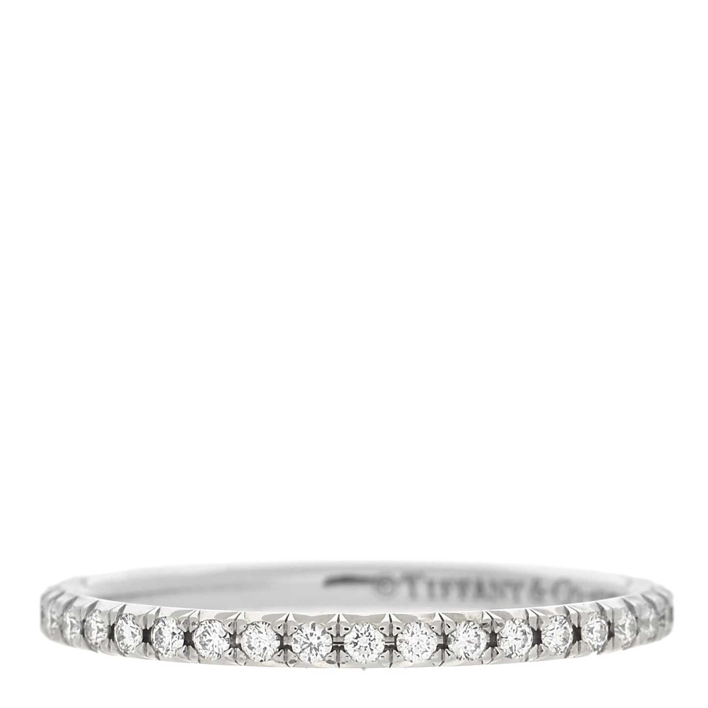 18K White Gold Diamond Metro Band Ring 47 4