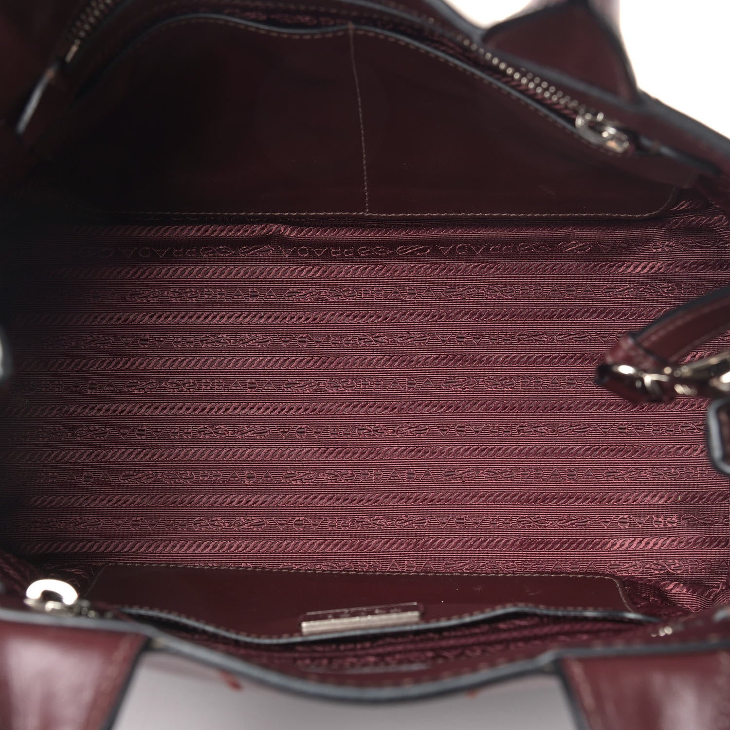 Prada Soft Calf Tote Granato 5 of 14