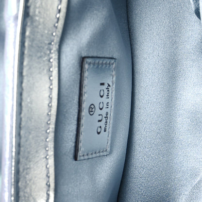 Gucci Iridescent Nappa Chevron Matelasse Small GG Marmont Shoulder Bag Iridescent Snow Light Blue 5 of 11