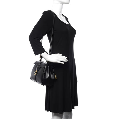 Celine Satinated Calfskin Small 16 Top Handle Bag Black 2 of 12
