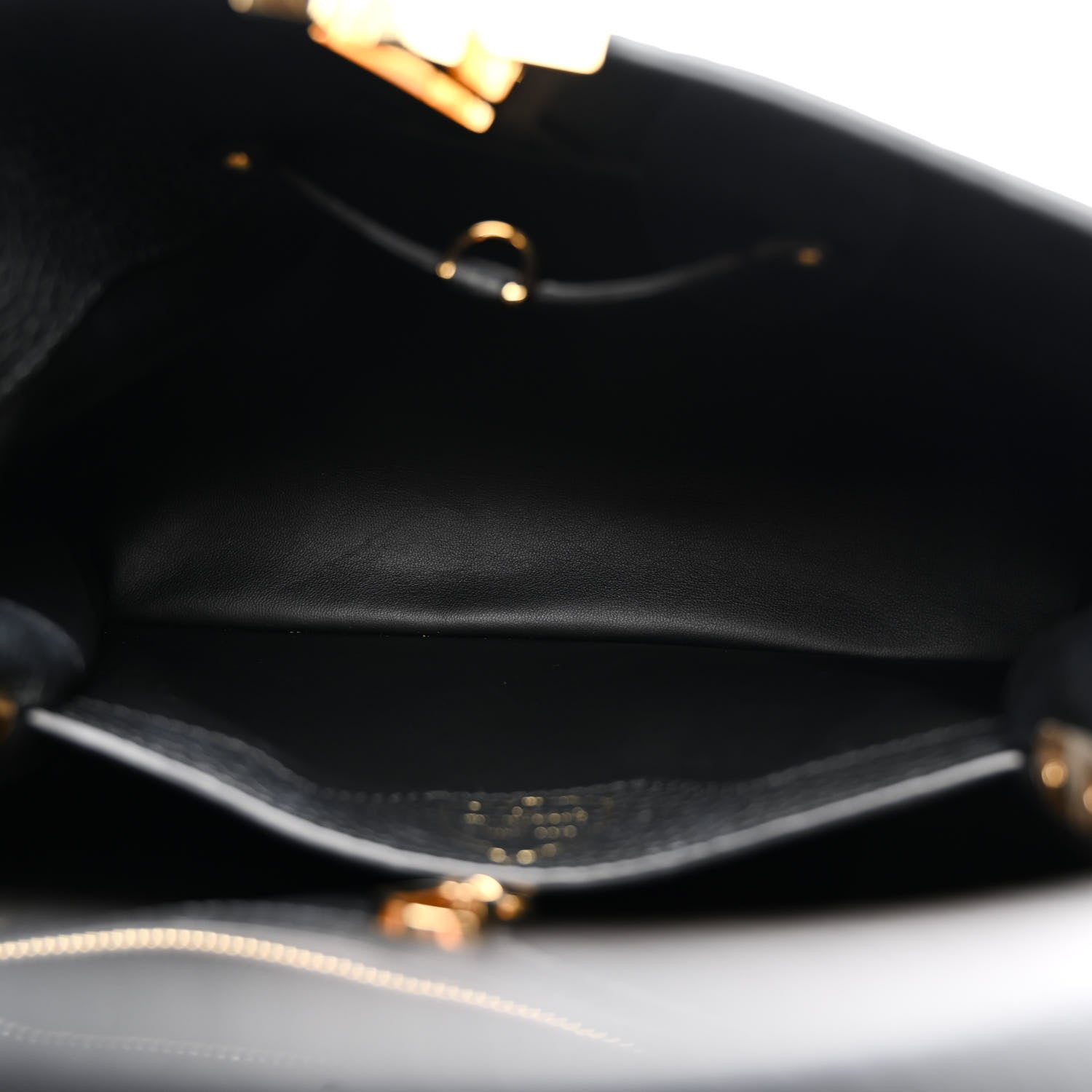 Louis Vuitton LV X YK Taurillon Infinity Net Capucines MM Black Blue 5 of 10
