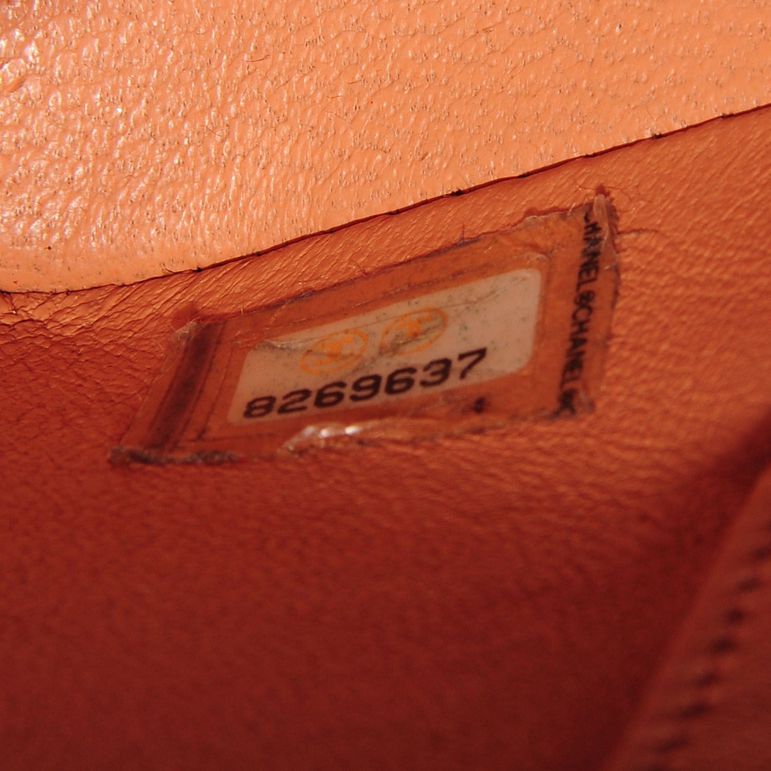 Chanel Caviar Medallion CC Tote Orange 6 of 7