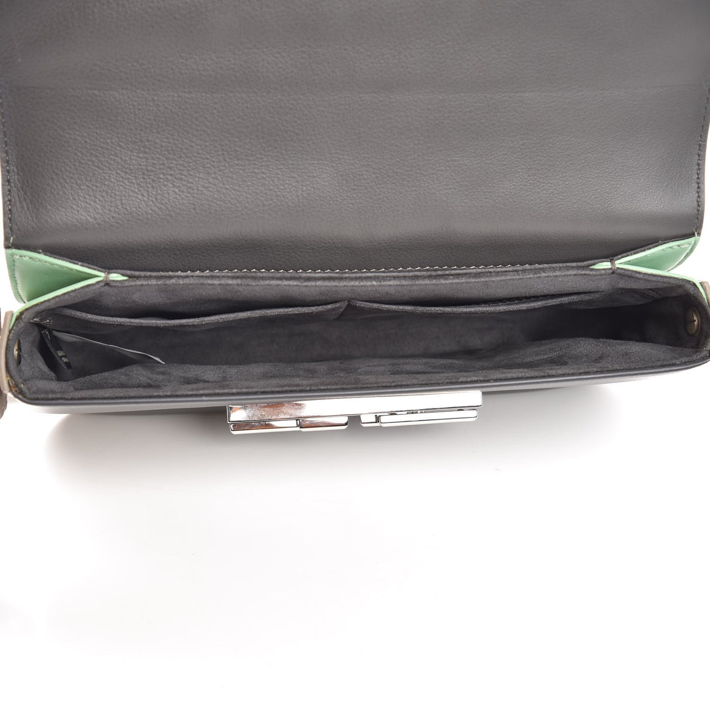 Vitello Dolce Crystal 3Baguette Shoulder Bag Blue Grey