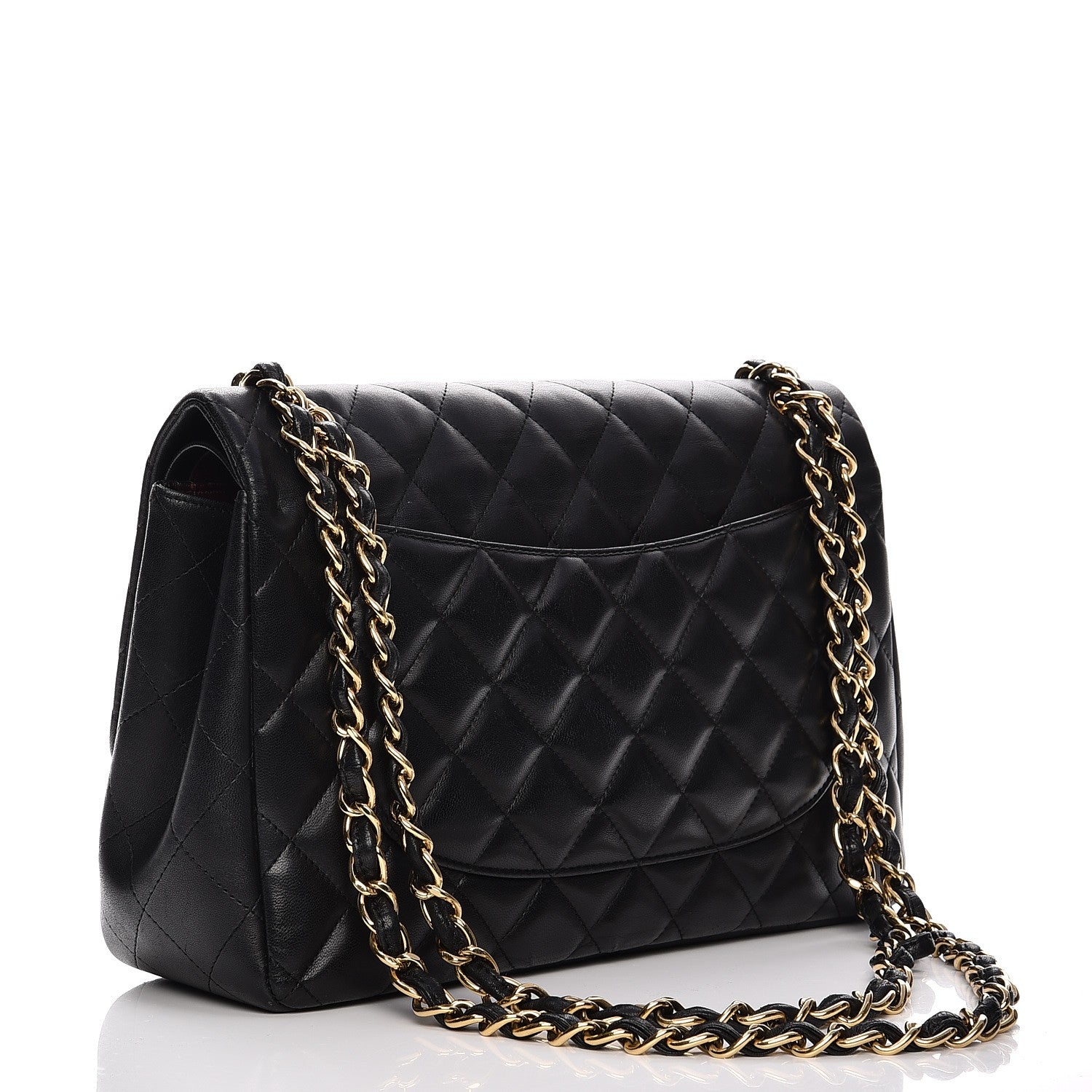 Chanel Lambskin Quilted Jumbo Double Flap Black 3 of 16