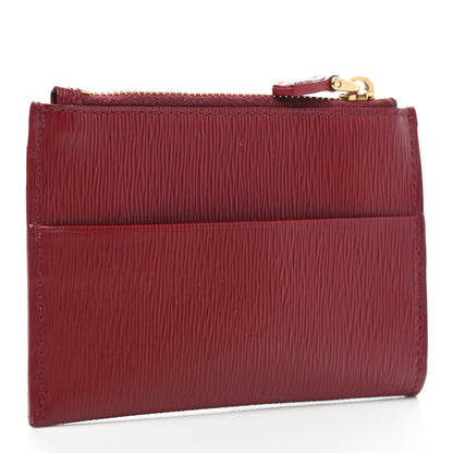 Prada Vitello Move Zip Top Card Holder Wallet Fuoco 3 of 8