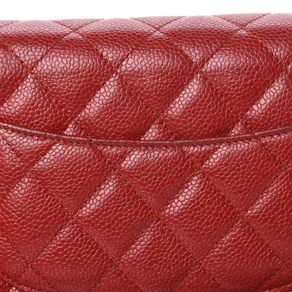 Chanel Caviar Quilted Wallet on Chain WOC Red 11 of 15