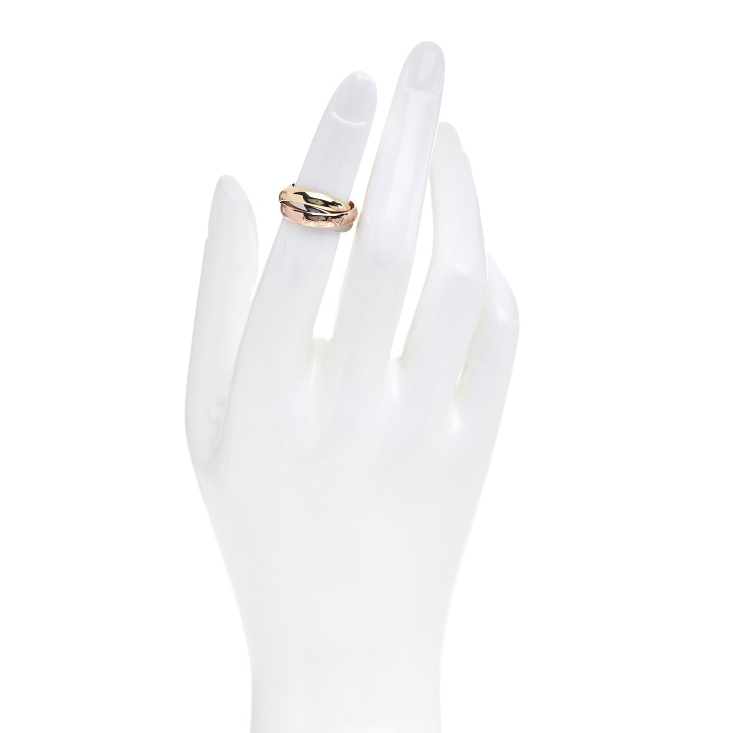18K Pink Yellow White Gold Classic Les Must De Cartier Trinity Ring 47 4