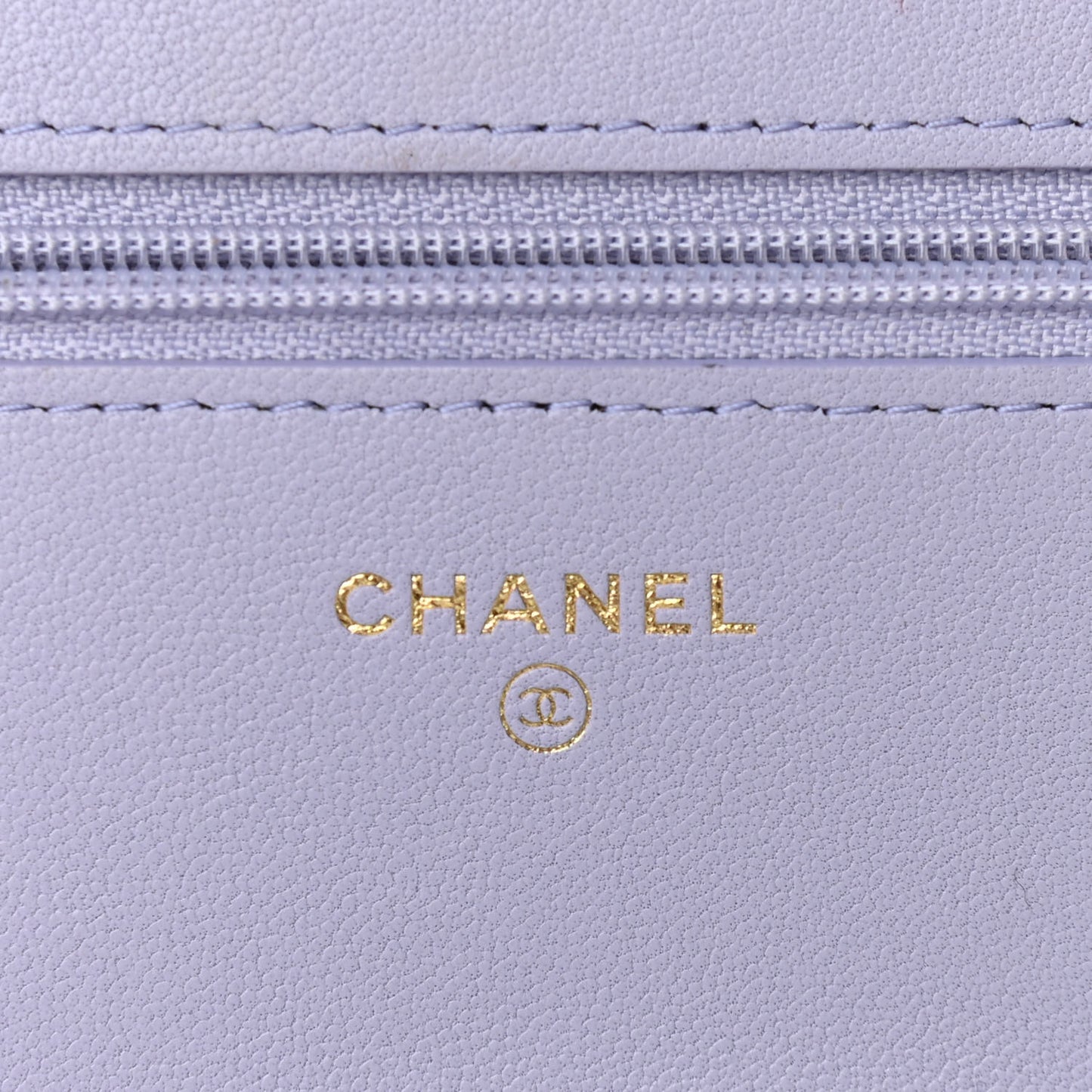 Lambskin Quilted Chanel 19 Wallet On Chain WOC Light Purple