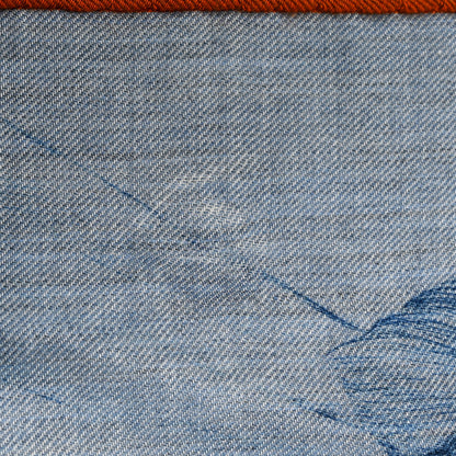 Hermes Cashmere Silk Les Ailes De Pegase Scarf 100 Denim Marine 5 of 6