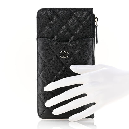 Chanel Caviar Quilted Classic Flat Wallet Pouch Black 2 of 9