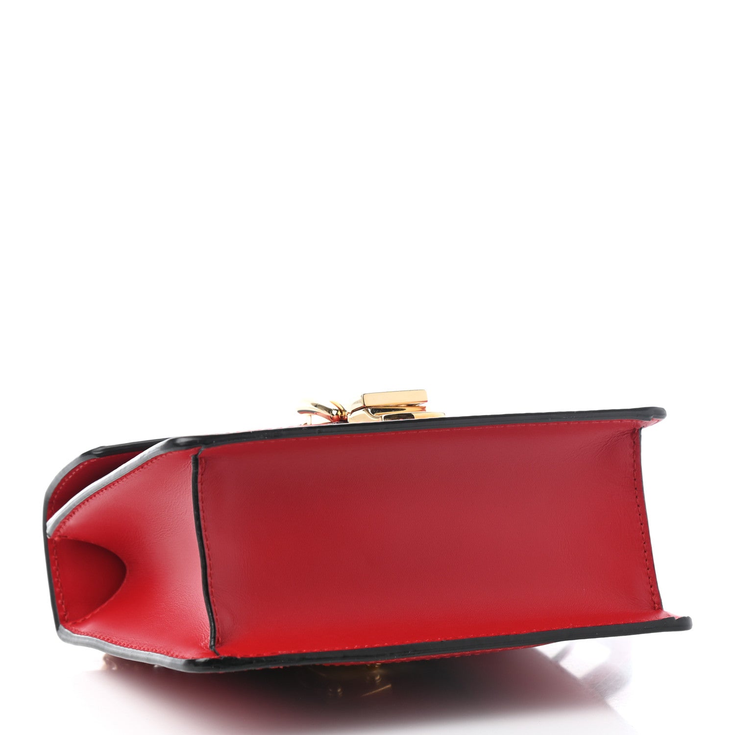 Gucci Calfskin Mini Sylvie Chain Shoulder Bag Hibiscus Red 3 of 5