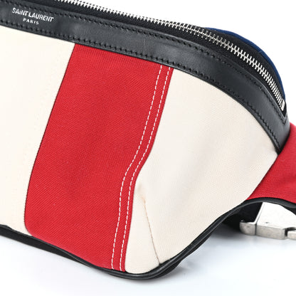 Saint Laurent Canvas Classic Belt Bag Red Blue White 9 of 9