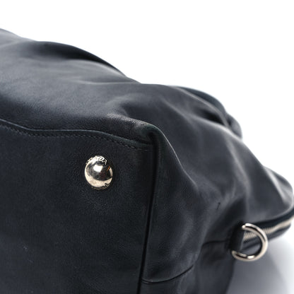Prada Soft Calf Pleated Tote Black 9 of 9