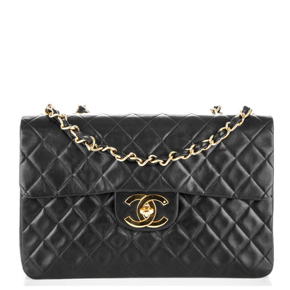 Chanel Lambskin Quilted XL Jumbo Single Flap Black 1 of 7
