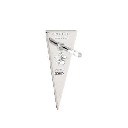 Gucci 18K White Gold Diamond Icon Asymmetric Stud Earrings 4 of 5