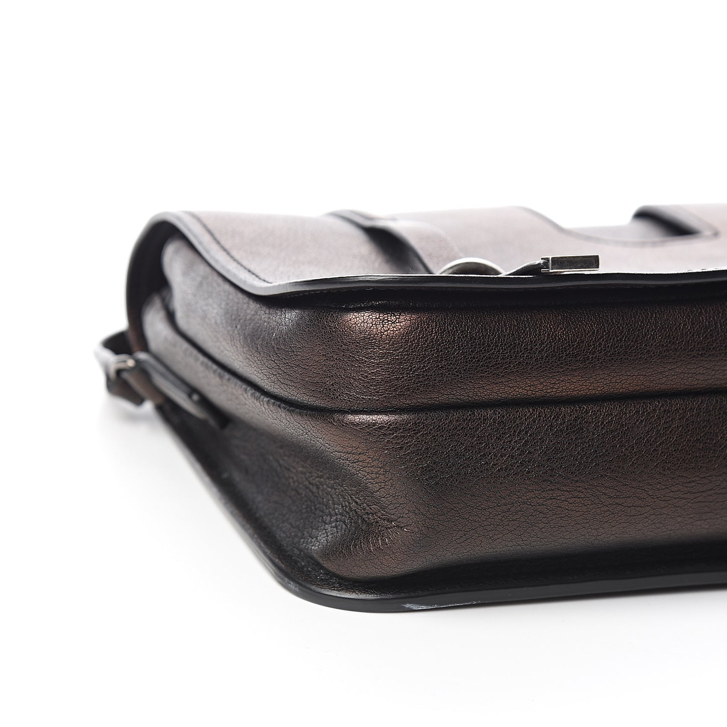 Lambskin Large Charlotte Messenger Bag Black