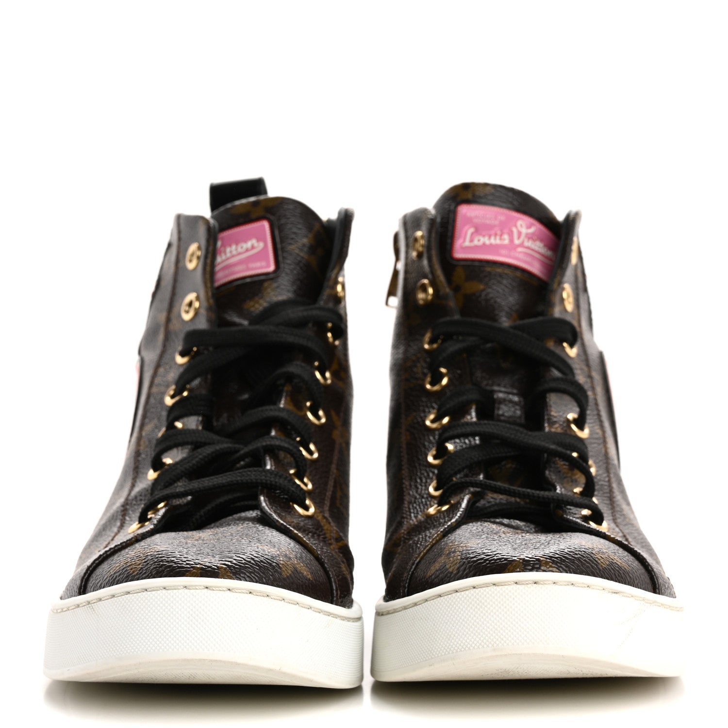 Louis Vuitton Calfskin Monogram World Tour Sneaker Boot 38.5 3 of 17