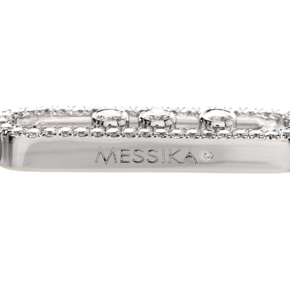 Messika 18K White Gold Diamond Move Double Chain Pave Necklace 7 of 7