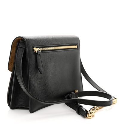 Burberry Derby Calfskin House Check Small Macken Crossbody Bag Black 3 of 10