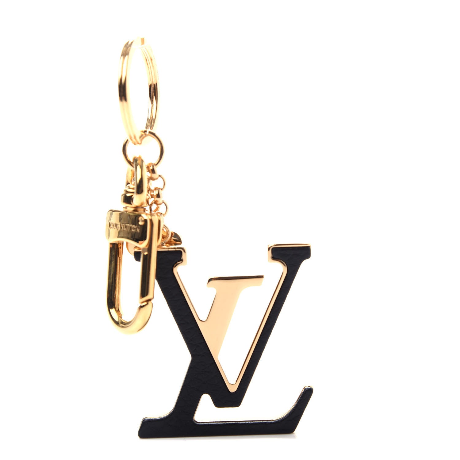 Louis Vuitton Metal Taurillon LV Capucines Bag Charm Key Holder Black 1 of 4
