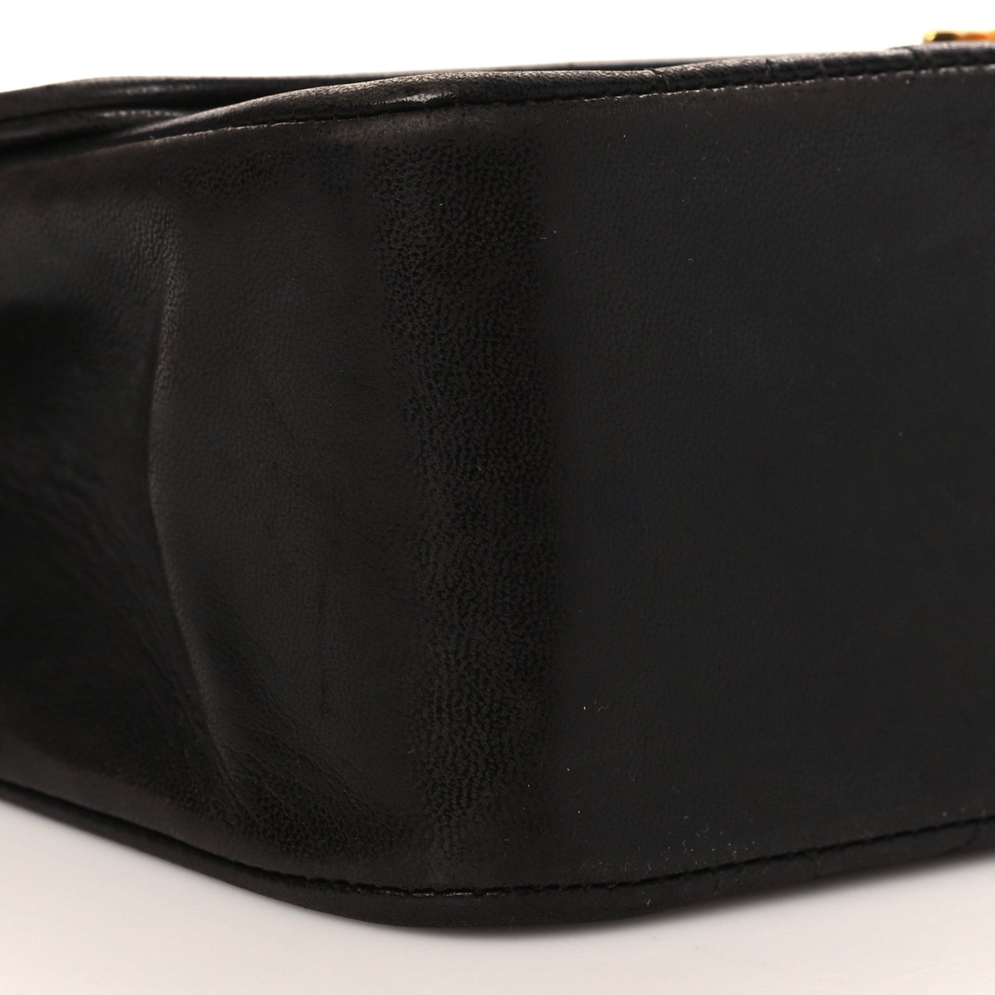 Lambskin Quilted Small Single Flap Black