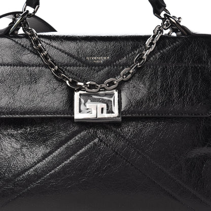 Givenchy Creased Patent Calfskin Medium ID Flap Black 9 of 9