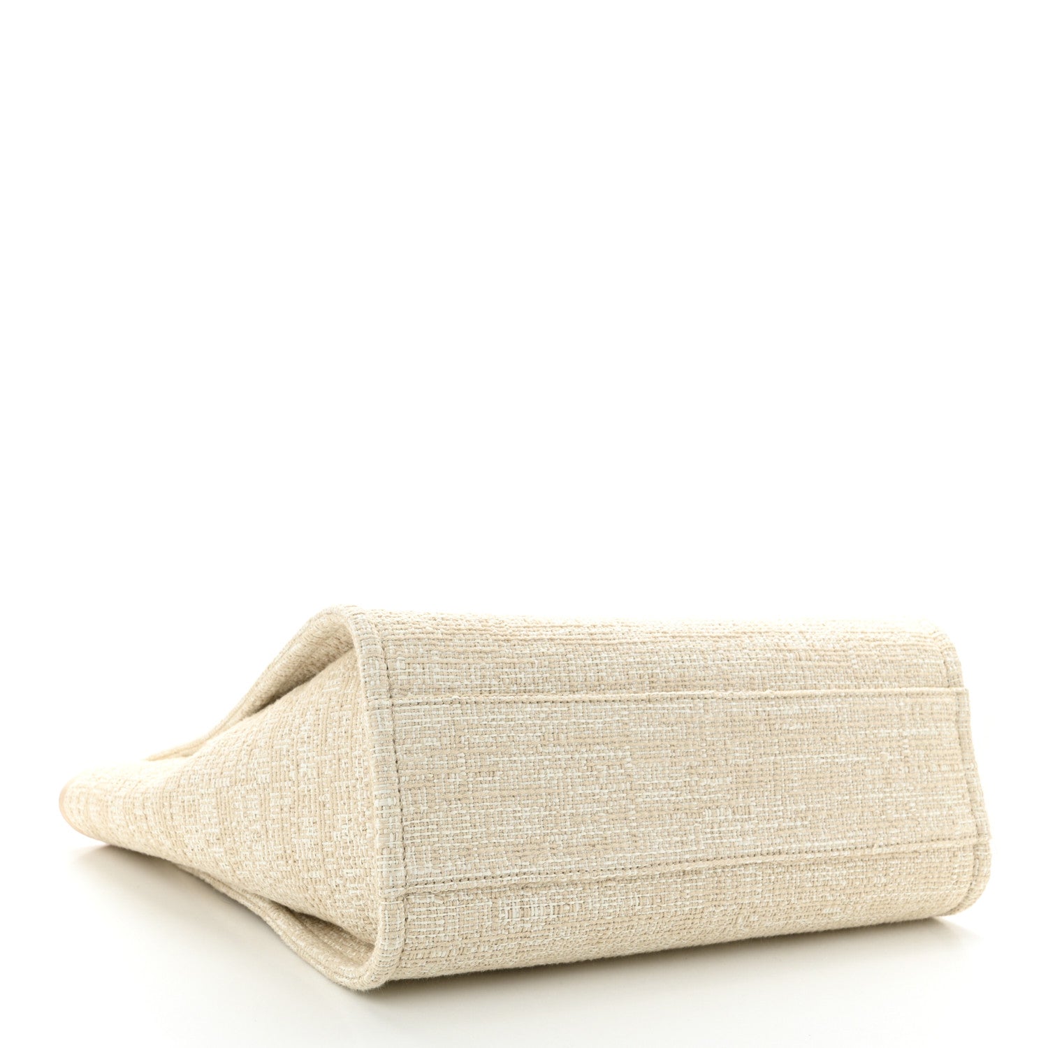 Chanel Lurex Boucle Small Deauville Tote Ivory 3 of 10