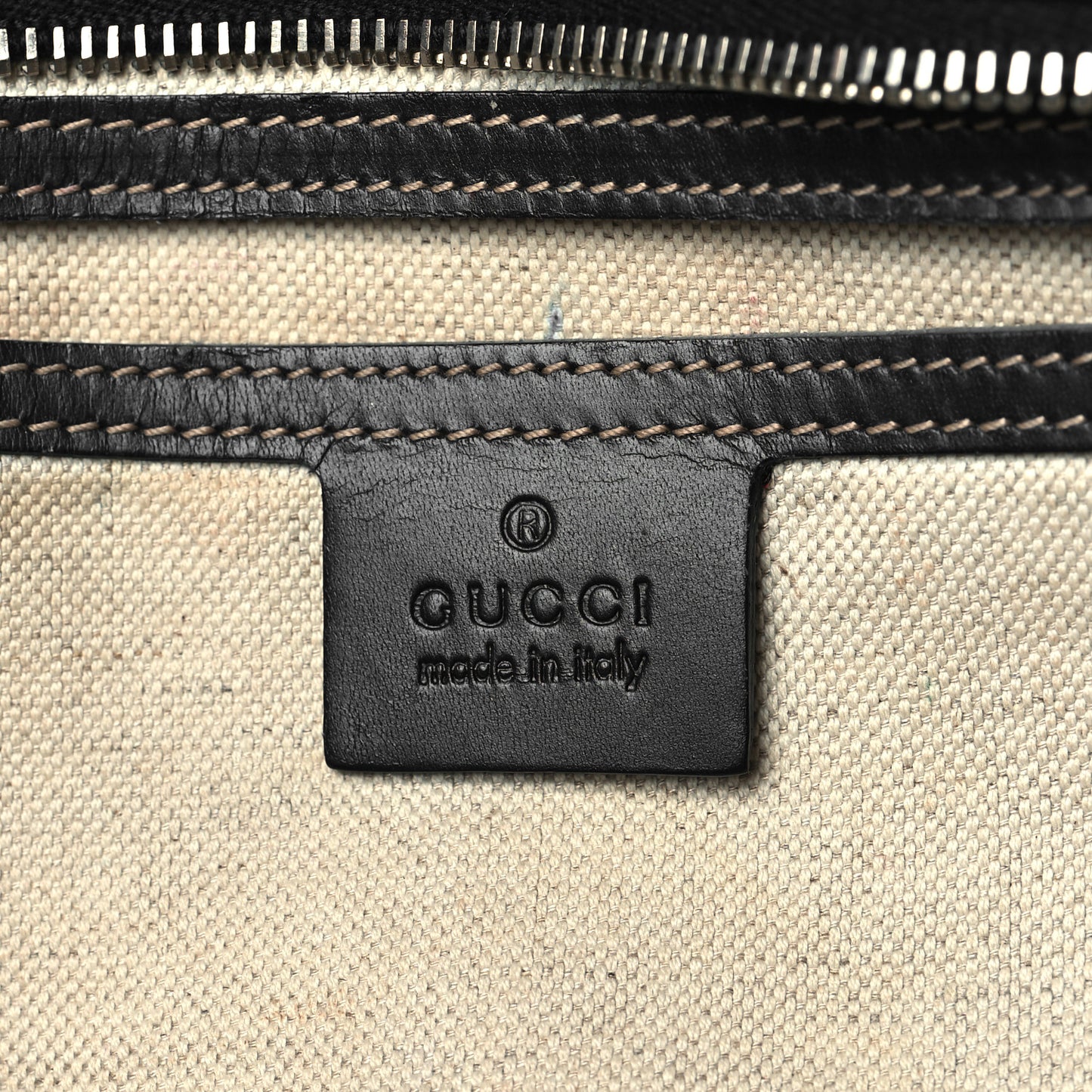 GG Supreme Monogram Medium Zippered Shopping Tote Navy