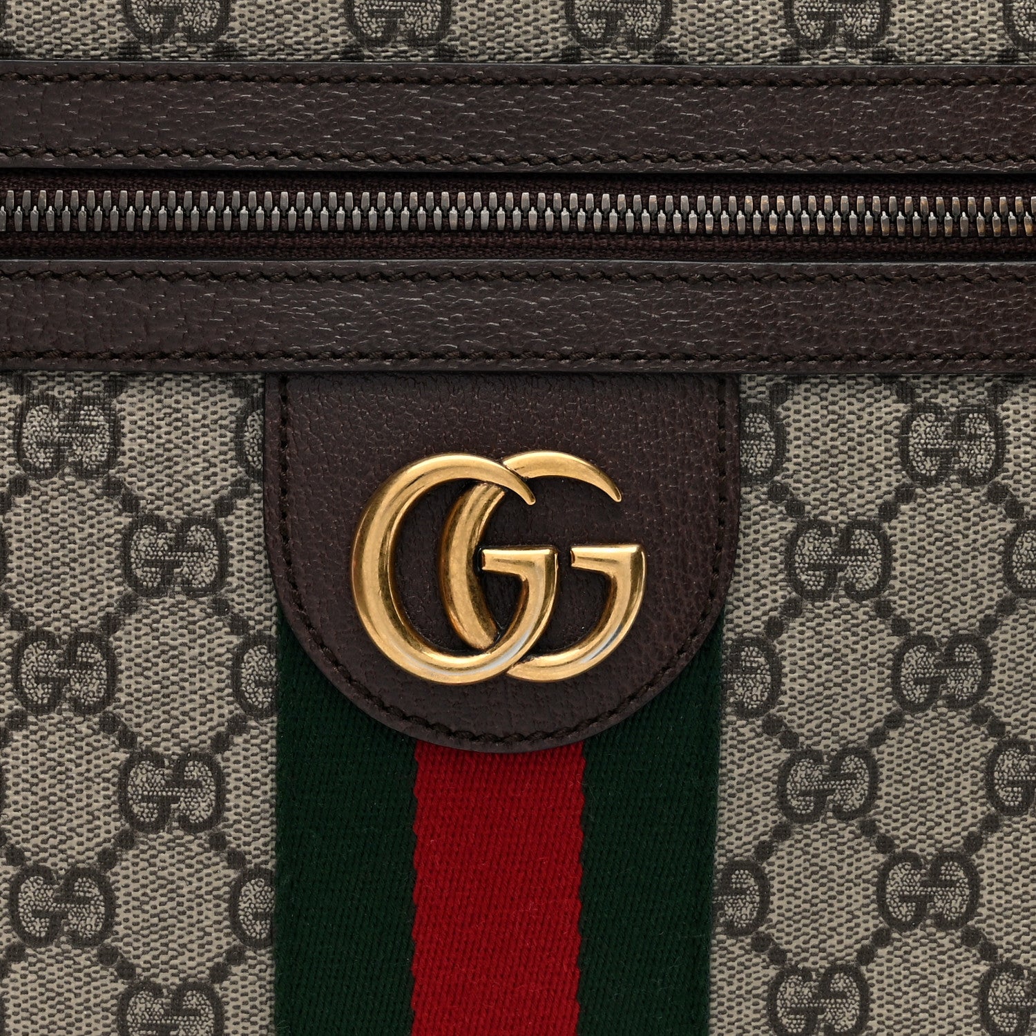 Gucci GG Supreme Monogram Web Small Ophidia Messenger Bag Brown 7 of 9