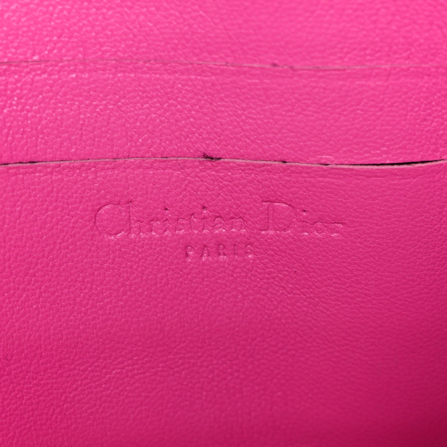Christian Dior Lambskin Cannage Miss Dior Promenade Pouch Fuchsia