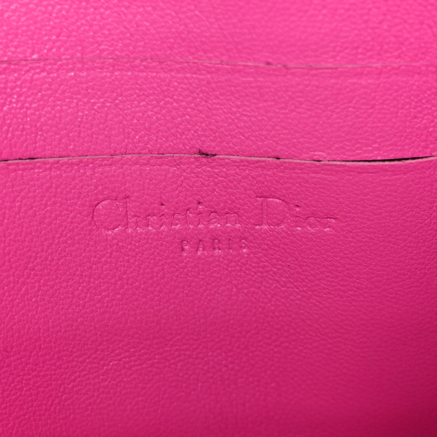 Lambskin Cannage Miss Dior Promenade Pouch Fuchsia