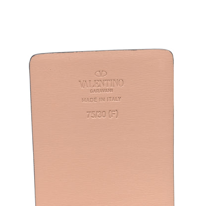 Valentino Garavani Glossy Calfskin VLogo Reversible 40mm Belt 75 30 Light Ivory Rose Cannelle 3 of 4